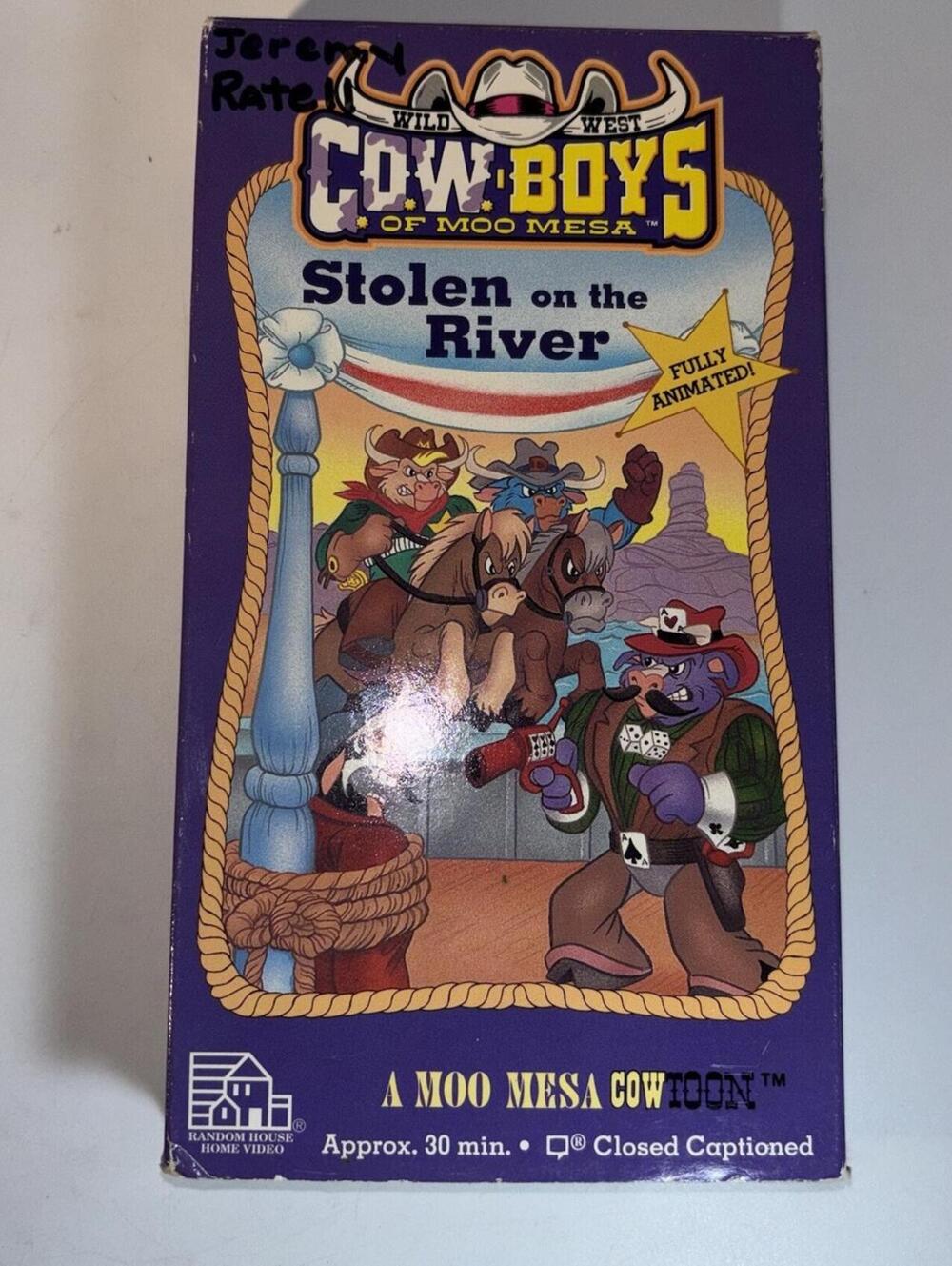 Wild West C.O.W. Boys of Moo Mesa - Stolen on the River (VHS, 1992) Random House
